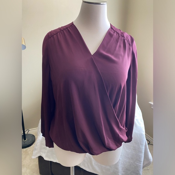 INC International Concepts Tops - INC International “Surplice Blouse” with Faux Wrap front, (NWT)